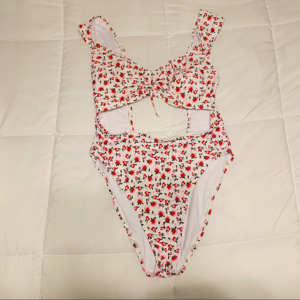 Floral one piece swimsuit